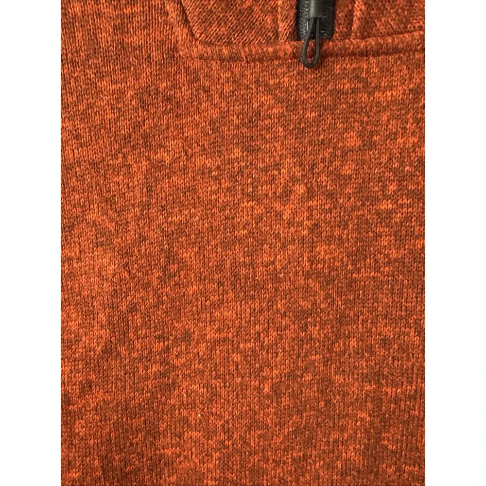 Banana Republic Sweater Mens Large Pullover Burnt‎ Orange Quarter Zip Sweatshirt